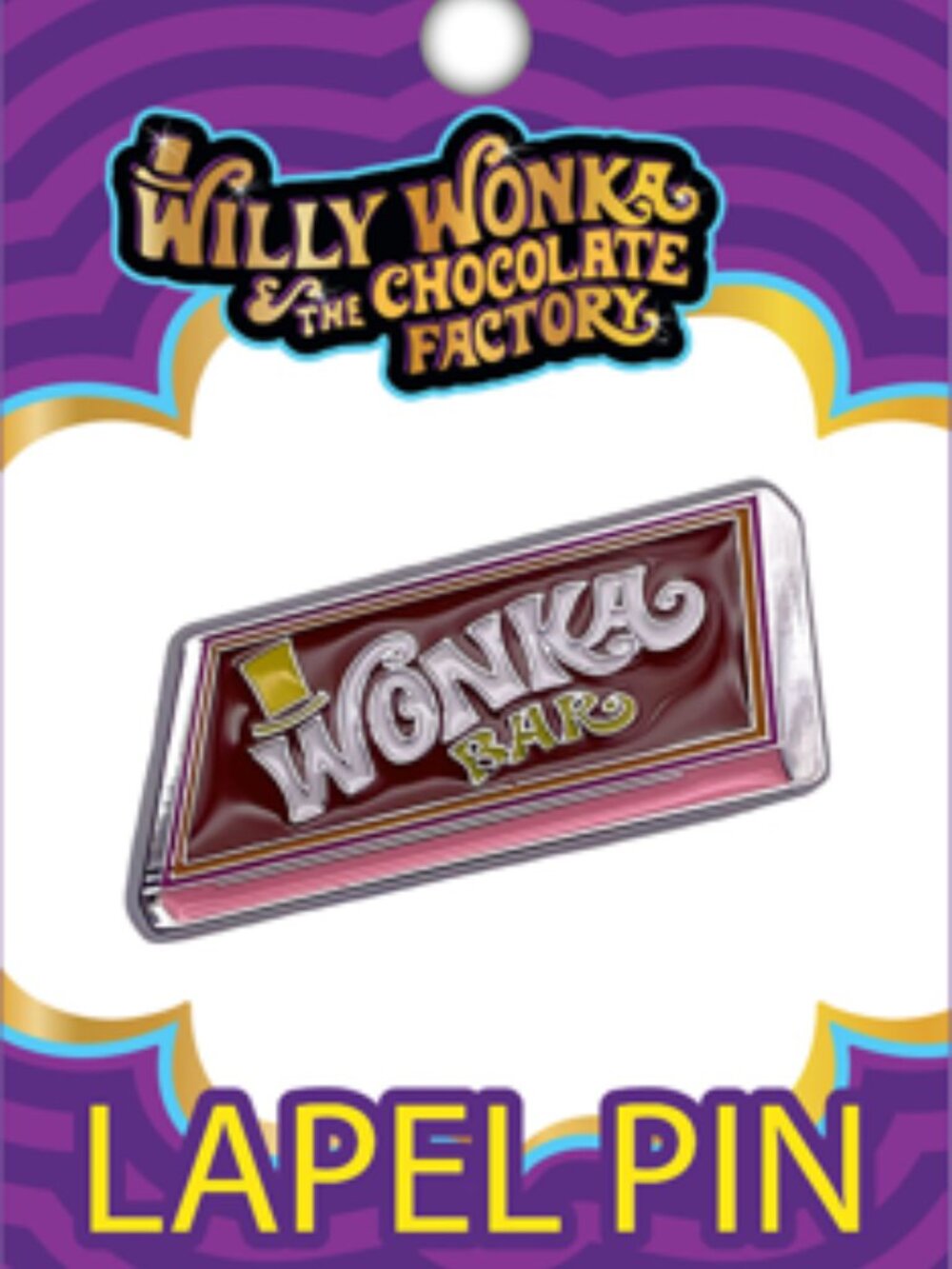 Willy Wonka and The Chocolate Factory - Enamel Pin - Wonka Bar Movie Memorabilia